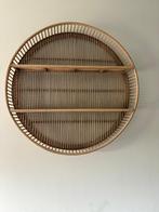 Wandkastje bamboe rond - ø75x12.5 cm, Huis en Inrichting, Ophalen, Zo goed als nieuw