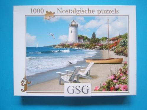 Zonovergoten strand 1000 st nr. 11 002 624, Hobby en Vrije tijd, Denksport en Puzzels, Zo goed als nieuw, Legpuzzel, 500 t/m 1500 stukjes