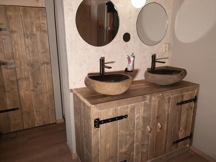 Badkamermeubelen steigerhout. Op maat/model gemaakt NIEUW, Huis en Inrichting, Badkamer | Badkamermeubels, Nieuw, Ophalen of Verzenden