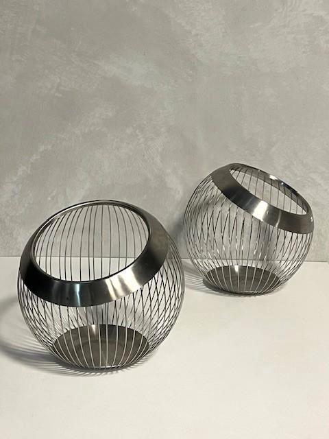 WMF fruitschaal Lounge design fruitmand RVS, Huis en Inrichting, Woonaccessoires | Schalen en Manden, Gebruikt, Schaal, Rond, Overige materialen