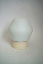 Vintage philips? plafondlamp, mat opaalglas wit kunststof., Ophalen of Verzenden, Gebruikt, Glas, Vintage