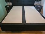️Luxe Boxspring 180x200 cm Antraciet - Zilverkleurige poten, Ophalen, Tweepersoons, Grijs, Zo goed als nieuw