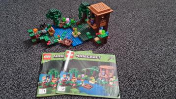 Lego Minecraft De Heksenhut Compleet + boekje in andere doos beschikbaar voor biedingen