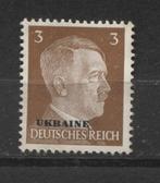 Duitse Adolf Hitler postzegel met opdruk Ukraine (U2), Foto of Poster, Duitsland, Landmacht, Verzenden