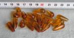 Mooie amber glasdruppels, 20x9 mm, 21 stuks, Ophalen of Verzenden, Nieuw, Kraal