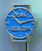 OLMA Sea cup zilverkleurig horloges speldje ( M_127a ), Verzamelen, Speldjes, Pins en Buttons, Nieuw, Merk, Speldje of Pin, Verzenden
