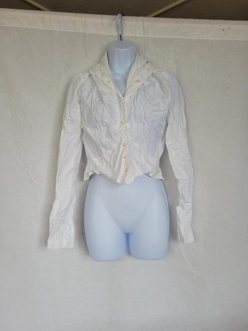 Witte damesblouse heel apart model mt S merk Vivienne Westwo, Kleding | Dames, Blouses en Tunieken, Zo goed als nieuw, Maat 36 (S)