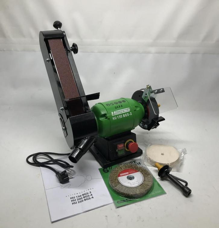 Slijp-schuurmachine, Huvema, HU150 BGS2, 230 volt, Doe-het-zelf en Verbouw, Gereedschap | Slijpmachines, Nieuw, Werkbankslijpmachine