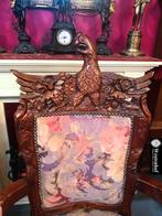 Set van 2 Oud / antieke stoelen houtsnijwerk adelaar, Ophalen