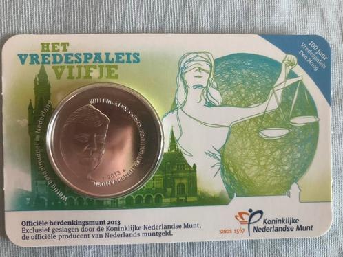Coincard Vredespaleis Vijfje UNC, Postzegels en Munten, Munten | Nederland, Losse munt, Euro's, Koningin Beatrix, Ophalen of Verzenden