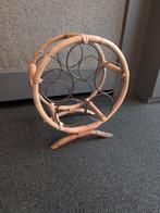 Rotan wijnrek, Huis en Inrichting, Woonaccessoires | Wijnrekken, Gebruikt, Ophalen of Verzenden, Minder dan 5 flessen, Minder dan 50 cm