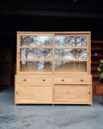 Grote teakhouten schoolkast | prachtige buffetkast #2419, Huis en Inrichting, Kasten | Buffetkasten, Niet ingevuld, Gebruikt, 200 cm of meer