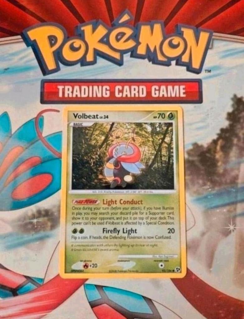 Volbeat 92/106 DP Great Encounters pokemon kaart nm, Ophalen of Verzenden, Zo goed als nieuw, Losse kaart