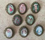 Broche met retro afbeelding - Frida Kahlo Pippi langkous enz, Sieraden, Tassen en Uiterlijk, Ophalen of Verzenden, Zo goed als nieuw