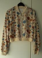 Luchtige bomberjack bloemen maat 36, Kleding | Dames, Blauw, Ophalen of Verzenden, Zo goed als nieuw, Maat 36 (S)