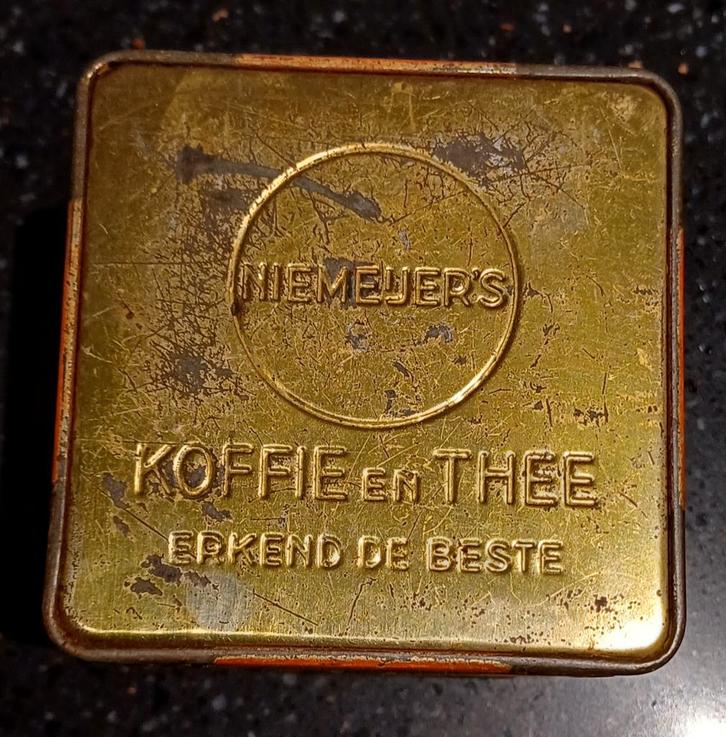 Oude Niemeyer's Koffie en Thee Blik, Antiek en Kunst, Antiek | Overige Antiek, Ophalen of Verzenden