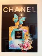 Glasschilderij Coco Chanel Butterfly, Huis en Inrichting, Ophalen, Zo goed als nieuw, Schilderij, 75 cm of meer