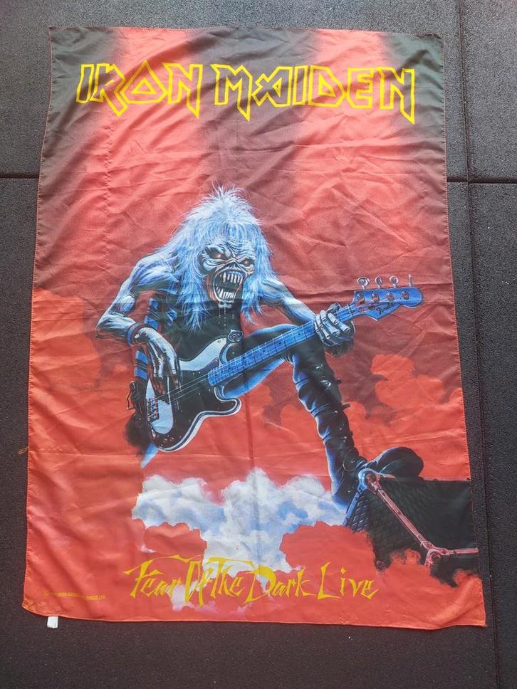 Iron Maiden - Fear of the Dark Live Vlag, Antiek en Kunst, Antiek | Kleden en Textiel, Ophalen of Verzenden