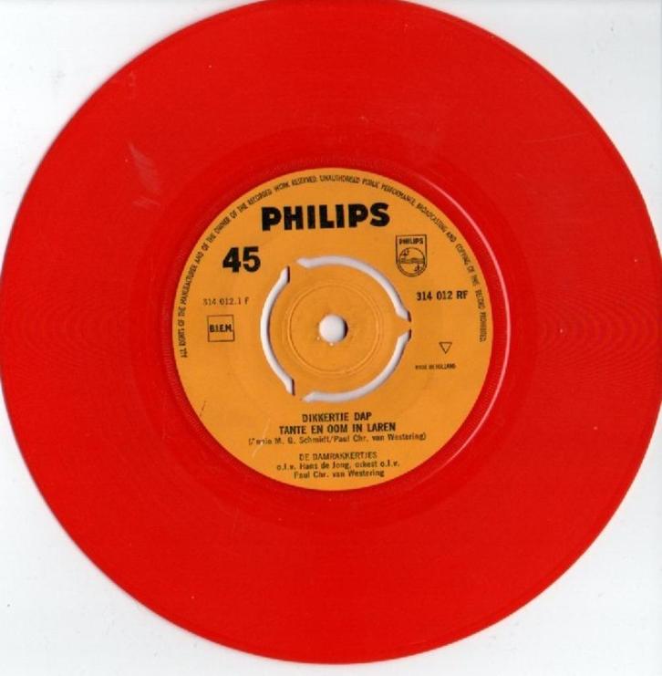 SINGLES Jeugd: De Damrakkertjes, Cd's en Dvd's, Vinyl | Kinderen en Jeugd, Gebruikt, Muziek, Ophalen of Verzenden