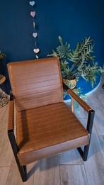 Cognac kleurige fauteuil / stoel, Ophalen, Gebruikt, Bruin, Eén