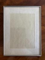 Vintage fotolijstje met metalen rand en vlak glas 18*24., Ophalen of Verzenden