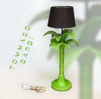 Vintage keramische Palm Tree tafellamp van Tommaso Barbi, Ophalen, Zo goed als nieuw, Minder dan 50 cm