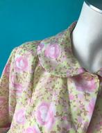 Vintage jaren 70 nachthemd geel/roze maat L, Vintage, Ophalen of Verzenden, Gedragen, Maat 42/44 (L)