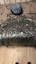 Carnaval blouse maat L met gratis hoed, Ophalen, Zo goed als nieuw