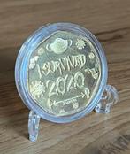 2020 Covid herdenkingsmunt goud vergulde munt +standaard, Postzegels en Munten, Munten | Amerika, Ophalen of Verzenden, Noord-Amerika