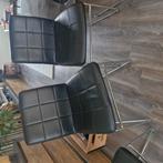 4x eetkamerstoelen gratis, Huis en Inrichting, Stoelen, Gebruikt, Zwart, Leer, Ophalen of Verzenden