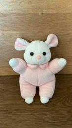 Knuffel muis wit met roze jaren 90, Ophalen of Verzenden, Gebruikt, Overige typen