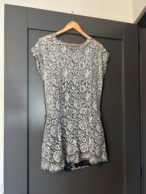 Leuke jumpsuit zwart/wit supertrash maat 40 te koop, Kleding | Dames, Jumpsuits, Zo goed als nieuw, Maat 38/40 (M), Zwart, Verzenden
