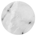 Tafelblad wit marmer rond 50 cm en 2 cm dik