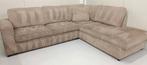 🚚GRATIS LEVERING ✅️Mooie licht beige ribstof hoekbank, Huis en Inrichting, Ophalen, The best sofa, Zo goed als nieuw, 150 cm of meer