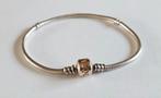 ZILVEREN PANDORA ARMBAND MET ROSÉGOUDEN CLIP SLUITING, Ophalen, Gebruikt, Goud, Zilver
