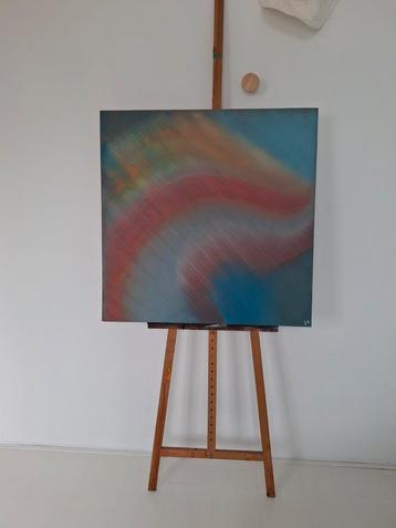 Schilderij "Na regen komt zonneschijn" 80x80cm beschikbaar voor biedingen