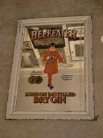Vintage reclamespiegel Beefeater Dry Gin 92 x 65cm, Ophalen, Rechthoekig, Minder dan 50 cm