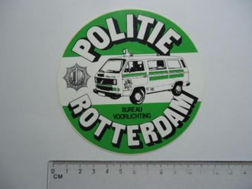 sticker oud Politie Rotterdam Volkswagen vw bus autobus beschikbaar voor biedingen