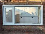 Hardhouten kozijn 200x100cm incl. glas, Ophalen, Gebruikt, Hout, Raamkozijn