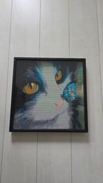 Poezen schilderij zwarte lijst, Ophalen of Verzenden, Minder dan 50 cm, Schilderij, Minder dan 50 cm