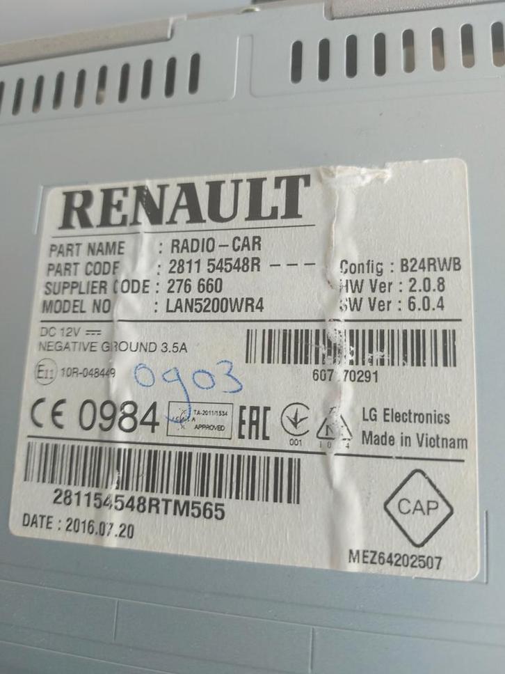 Renault Traffic Navigatiesysteem LAN5200WR4, Auto diversen, Autoradio's, Ophalen of Verzenden