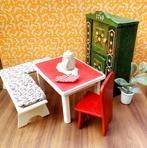 Vintage poppenhuis kast + eethoek hout Tirol Dora Kuhn, Ophalen of Verzenden, Gebruikt, Gebruiksvoorwerp