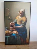 Melkmeisje van Vermeer in zwarte baklijst, Huis en Inrichting, Ophalen, Zo goed als nieuw