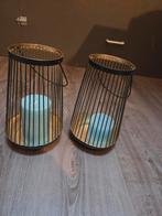 Set van 2 zwarte metalen kandelaars, Zwart, Ophalen of Verzenden, Zo goed als nieuw, Metaal