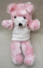 Oud roze wit teddybeertje, Verzamelen, Beren en Cherished Teddies, Ophalen of Verzenden, Gebruikt, Stoffen beer, Overige merken