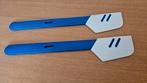2 Tupperware brede spatels kleur blauw wit, Ophalen of Verzenden, Gebruikt, Wit