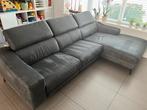 Grijze Hoekbank met Relaxfunctie, Ophalen, 250 tot 300 cm, Gebruikt, 100 tot 125 cm
