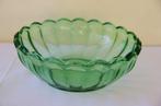 Puddingschaal groen glas art deco, Ophalen of Verzenden