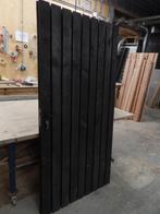 Poortdeur hout, met zwart stalen frame (*), Nieuw, Ophalen of Verzenden, Hout