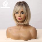 P2 blond/zwarte korte bob pruik..., Sieraden, Tassen en Uiterlijk, Uiterlijk | Haarverzorging, Ophalen of Verzenden, Nieuw, Pruik of Haarverlenging
